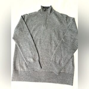 UNTUCKit Belguardo  Merino Wool Quarter -Zip Sweater Size Small